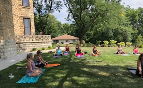 Bishops Hill Winery outdoor yoga class